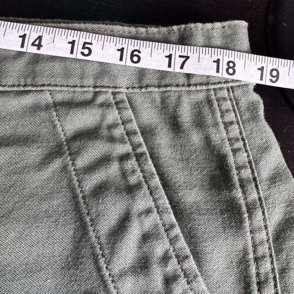 B•RTH olive cotton sateen trousers, made in USA Utility,Y2K - Picture 10 of 12